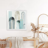 Shop Blue Arches I (Square) Art Print-Abstract, Blue, PC, Square, View All-framed painted poster wall decor artwork