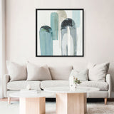 Shop Blue Arches II (Square) Canvas Art Print-Abstract, Blue, PC, Square, View All-framed wall decor artwork