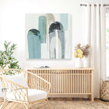 Shop Blue Arches II (Square) Canvas Art Print-Abstract, Blue, PC, Square, View All-framed wall decor artwork