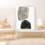 Shop Stones I Art Print-Abstract, Black, Grey, PC, Portrait, Rectangle, View All-framed painted poster wall decor artwork