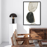 Shop Stones II Canvas Art Print-Abstract, Black, Neutrals, PC, Portrait, Rectangle, View All-framed wall decor artwork