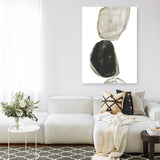 Shop Stones II Canvas Art Print-Abstract, Black, Neutrals, PC, Portrait, Rectangle, View All-framed wall decor artwork
