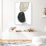 Shop Stones II Canvas Art Print-Abstract, Black, Neutrals, PC, Portrait, Rectangle, View All-framed wall decor artwork