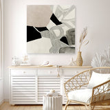 Shop Entangled I (Square) Canvas Art Print-Abstract, Black, Neutrals, PC, Square, View All-framed wall decor artwork