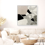 Shop Entangled I (Square) Canvas Art Print-Abstract, Black, Neutrals, PC, Square, View All-framed wall decor artwork
