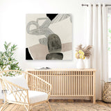 Shop Entangled II (Square) Canvas Art Print-Abstract, Black, Neutrals, PC, Square, View All-framed wall decor artwork