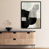 Shop Jet Black I Canvas Art Print-Abstract, Black, PC, Portrait, Rectangle, View All-framed wall decor artwork