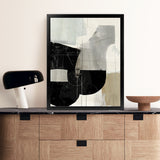 Shop Jet Black I Art Print-Abstract, Black, PC, Portrait, Rectangle, View All-framed painted poster wall decor artwork