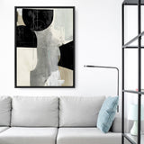 Shop Jet Black II Canvas Art Print-Abstract, Black, Grey, PC, Portrait, Rectangle, View All-framed wall decor artwork