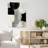 Shop Jet Black II Canvas Art Print-Abstract, Black, Grey, PC, Portrait, Rectangle, View All-framed wall decor artwork