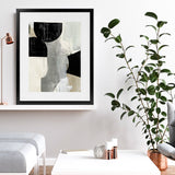 Shop Jet Black II Art Print-Abstract, Black, Grey, PC, Portrait, Rectangle, View All-framed painted poster wall decor artwork