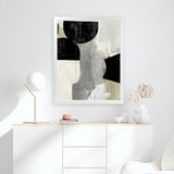 Shop Jet Black II Art Print-Abstract, Black, Grey, PC, Portrait, Rectangle, View All-framed painted poster wall decor artwork