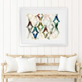 Shop Call of Morocco Art Print-Abstract, Blue, Green, Horizontal, PC, Rectangle, View All-framed painted poster wall decor artwork