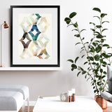 Shop Morocgraphic I Art Print-Abstract, Blue, Neutrals, PC, Portrait, Rectangle, View All-framed painted poster wall decor artwork