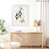 Shop Morocgraphic I Art Print-Abstract, Blue, Neutrals, PC, Portrait, Rectangle, View All-framed painted poster wall decor artwork