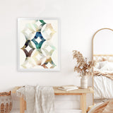 Shop Morocgraphic I Art Print-Abstract, Blue, Neutrals, PC, Portrait, Rectangle, View All-framed painted poster wall decor artwork