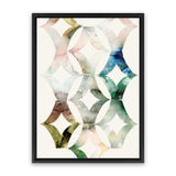 Shop Morocgraphic II Canvas Art Print-Abstract, Blue, Green, Neutrals, PC, Portrait, Rectangle, View All-framed wall decor artwork