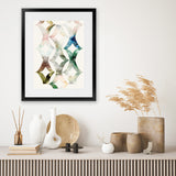 Shop Morocgraphic II Art Print-Abstract, Blue, Green, Neutrals, PC, Portrait, Rectangle, View All-framed painted poster wall decor artwork