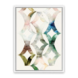 Shop Morocgraphic II Canvas Art Print-Abstract, Blue, Green, Neutrals, PC, Portrait, Rectangle, View All-framed wall decor artwork