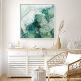 Shop Zen Panel IV (Square) Canvas Art Print-Abstract, Green, PC, Square, View All-framed wall decor artwork