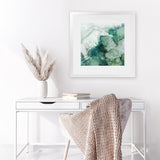 Shop Zen Panel IV (Square) Art Print-Abstract, Green, PC, Square, View All-framed painted poster wall decor artwork