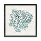 Shop Teal Coral I (Square) Canvas Art Print-Abstract, Green, PC, Square, View All-framed wall decor artwork