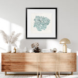 Shop Teal Coral I (Square) Art Print-Abstract, Green, PC, Square, View All-framed painted poster wall decor artwork