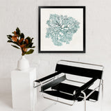 Shop Teal Coral I (Square) Art Print-Abstract, Green, PC, Square, View All-framed painted poster wall decor artwork