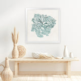 Shop Teal Coral I (Square) Art Print-Abstract, Green, PC, Square, View All-framed painted poster wall decor artwork