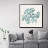 Shop Teal Coral II (Square) Canvas Art Print-Abstract, Green, PC, Square, View All-framed wall decor artwork