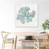 Shop Teal Coral II (Square) Canvas Art Print-Abstract, Green, PC, Square, View All-framed wall decor artwork