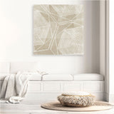 Shop Woven Linen I (Square) Canvas Art Print-Abstract, Neutrals, PC, Square, View All-framed wall decor artwork