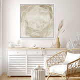 Shop Woven Linen II (Square) Canvas Art Print-Abstract, Brown, PC, Square, View All-framed wall decor artwork