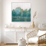 Shop Fortune I (Square) Canvas Art Print-Abstract, Green, PC, Square, View All-framed wall decor artwork