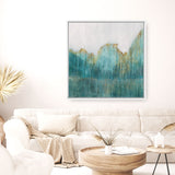 Shop Fortune II (Square) Canvas Art Print-Abstract, Green, PC, Square, View All-framed wall decor artwork