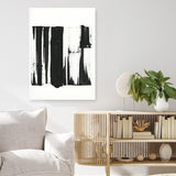 Shop Black Bars I Canvas Art Print-Abstract, Black, PC, Portrait, Rectangle, View All-framed wall decor artwork