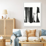 Shop Black Bars I Canvas Art Print-Abstract, Black, PC, Portrait, Rectangle, View All-framed wall decor artwork