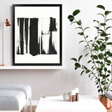 Shop Black Bars I Art Print-Abstract, Black, PC, Portrait, Rectangle, View All-framed painted poster wall decor artwork