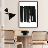 Shop Black Bars II Canvas Art Print-Abstract, Black, PC, Portrait, Rectangle, View All-framed wall decor artwork