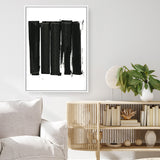 Shop Black Bars II Canvas Art Print-Abstract, Black, PC, Portrait, Rectangle, View All-framed wall decor artwork