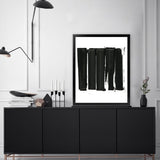 Shop Black Bars II Art Print-Abstract, Black, PC, Portrait, Rectangle, View All-framed painted poster wall decor artwork