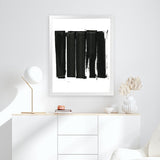 Shop Black Bars II Art Print-Abstract, Black, PC, Portrait, Rectangle, View All-framed painted poster wall decor artwork