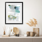 Shop White Blues I Art Print-Abstract, Blue, Green, PC, Portrait, Rectangle, View All-framed painted poster wall decor artwork