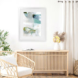 Shop White Blues I Art Print-Abstract, Blue, Green, PC, Portrait, Rectangle, View All-framed painted poster wall decor artwork