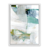 Shop White Blues I Canvas Art Print-Abstract, Blue, Green, PC, Portrait, Rectangle, View All-framed wall decor artwork