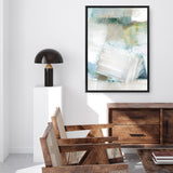 Shop White Blues II Canvas Art Print-Abstract, Blue, PC, Portrait, Rectangle, View All-framed wall decor artwork