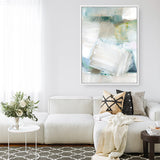 Shop White Blues II Canvas Art Print-Abstract, Blue, PC, Portrait, Rectangle, View All-framed wall decor artwork