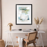 Shop White Blues II Art Print-Abstract, Blue, PC, Portrait, Rectangle, View All-framed painted poster wall decor artwork