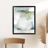 Shop White Blues II Art Print-Abstract, Blue, PC, Portrait, Rectangle, View All-framed painted poster wall decor artwork