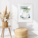 Shop White Blues II Art Print-Abstract, Blue, PC, Portrait, Rectangle, View All-framed painted poster wall decor artwork